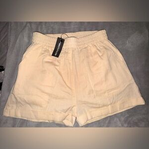 PrettyLittleThing Women's Cream Shorts